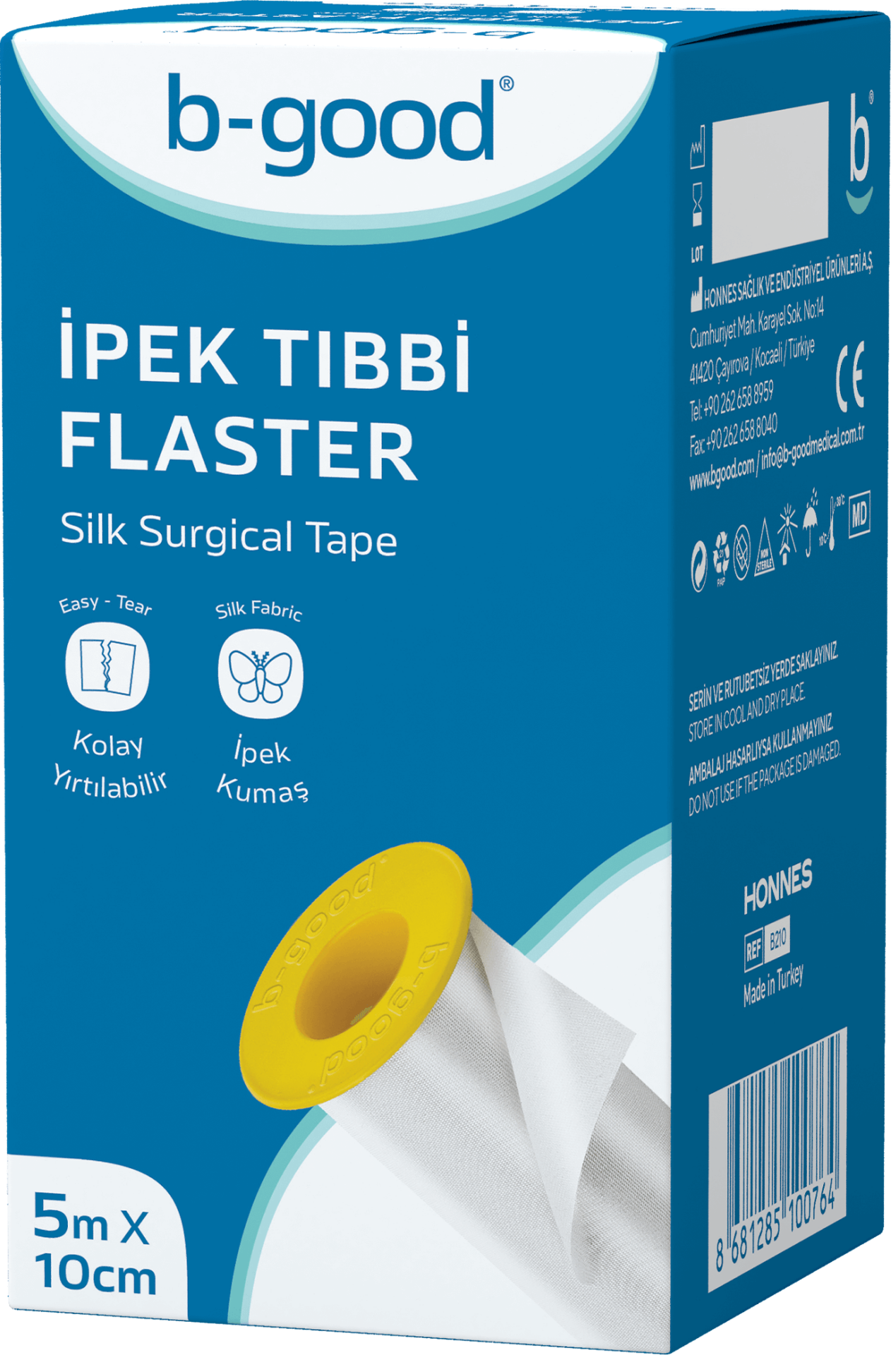 B-Good İpek Tıbbi Flaster 5 m x 10 cm - (SKT: 04/2029)