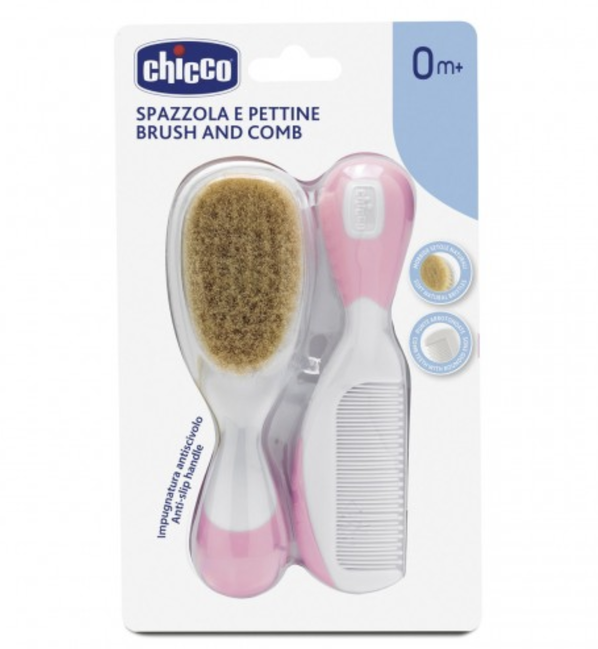 Chicco Fırça ve Tarak Seti 0 Ay+ Pembe