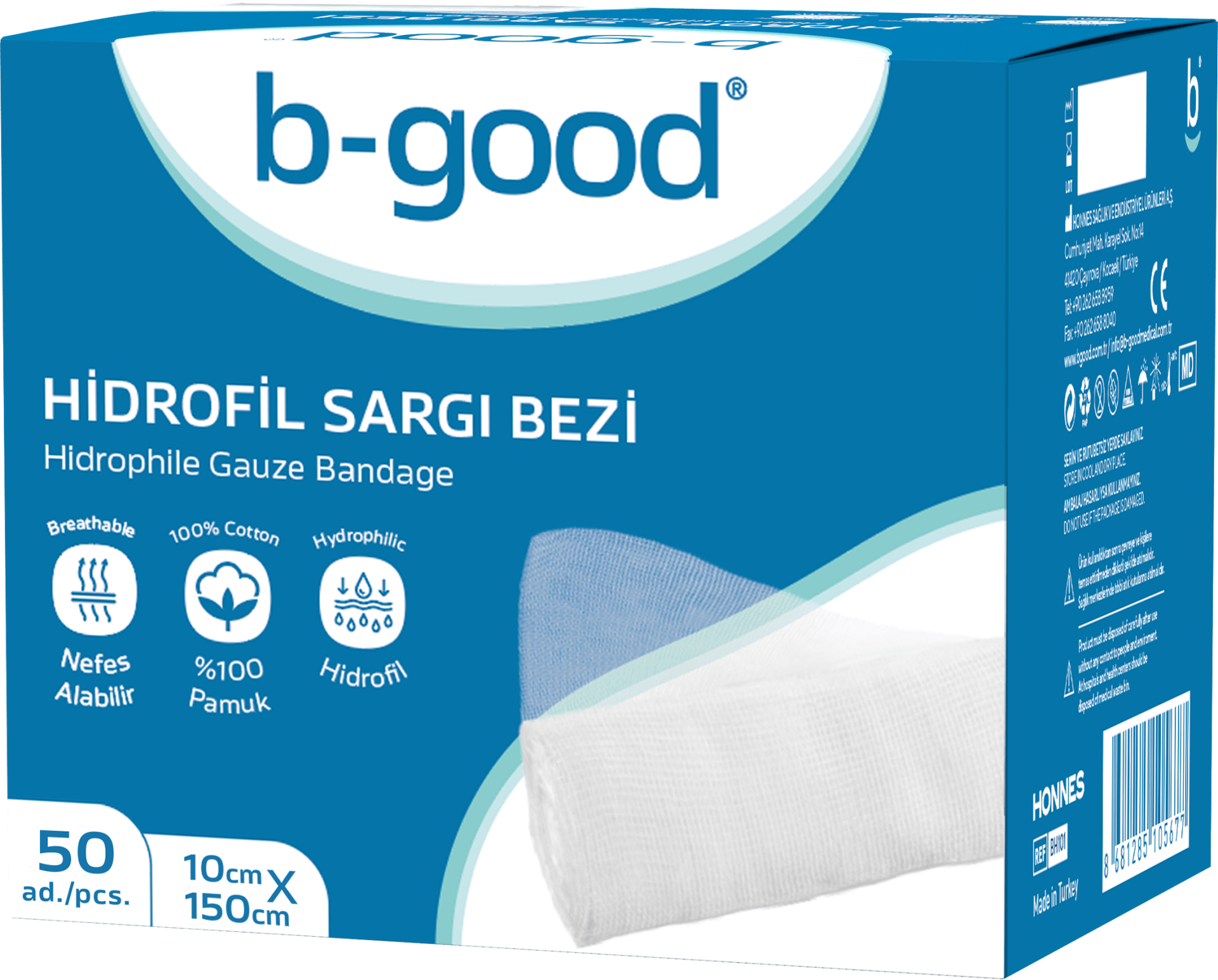B-Good Sargı Bezi 10 cm x 1,5m - (SKT: 10/2028)