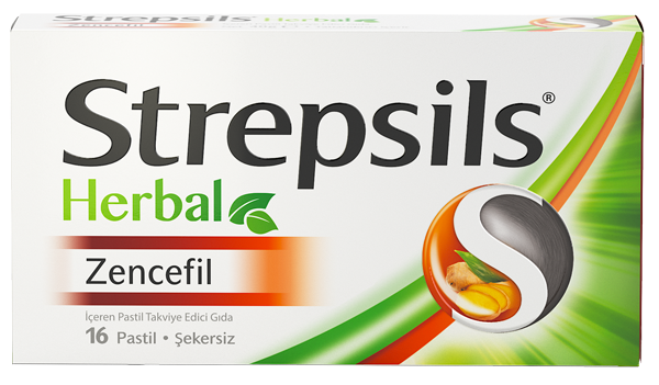 Strepsils Herbal Zencefil 16 Pastil - (SKT: 09/2026)