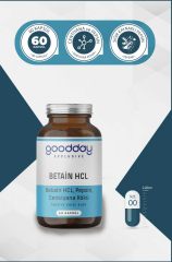 Goodday Betain HCL Pepsin 60 Kapsül - (SKT: 12/2027)