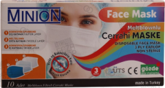 Minion Maske Meltblownlu Beyaz Mn1655 10'lu