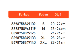 Luxor Örgü Silikon Ped Destekli Ayak Bilekliği XL:26-28 (105)