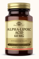 Solgar Alpha Lipoic Acid 60 mg 30 Kapsül - (SKT: 07/2027)