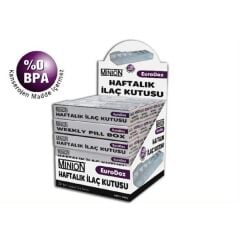 Minion Euro-Doz Haftalık İlaç Kutusu 24'lü