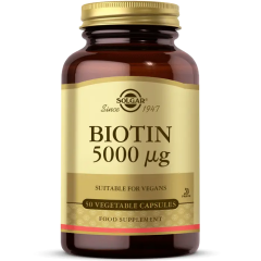Solgar Biotin 5000 mcg 50 Kapsül - (SKT: 08/2028)