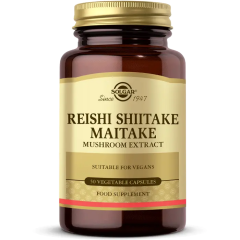 Solgar Reishi Shiitake Maitake Mushroom Extract 50 Kapsül - (SKT: 07/2027)