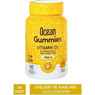 Ocean Gummies Vitamin D3 60 Çiğneme Form - 2. %50 İndirimli - (SKT: 06/2026)